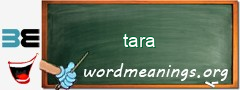 WordMeaning blackboard for tara